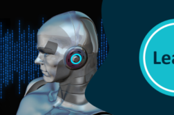Bannerikuva, jossa kuvituskuva robotista keskustelelmassa ihmiselle. Vasemmalla LeaD+ logo.