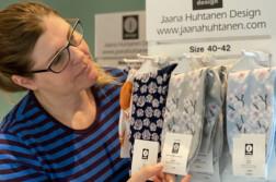 Jaana Huhtanen and some of her products
