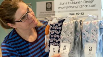 Jaana Huhtanen and some of her products