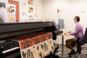 Textile printer and prints.
