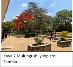Munlungishin yliopiston piha-alue Sambiassa