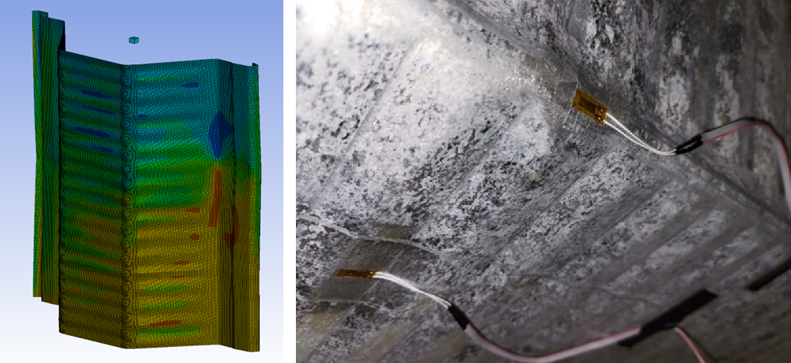 3D-model of a piece (left) and a closeup of some details (right).