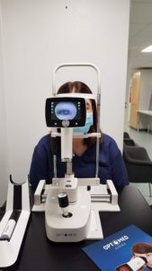 Optomed IQ-urora kameran näkymä kuvaajan puolelta