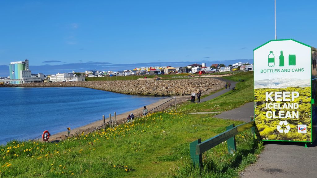 A coastal city in Iceland