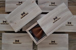 Wooden boxes with a bow