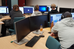 ICT students in a computer class room