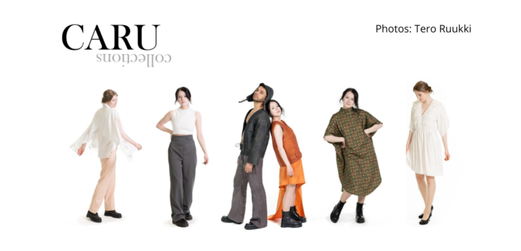 Models wearing CARU Collections clothing