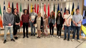 Group of International Business students the European Parliament 