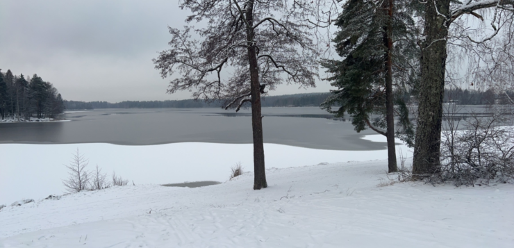 Winter lakeview from Valkeakoski